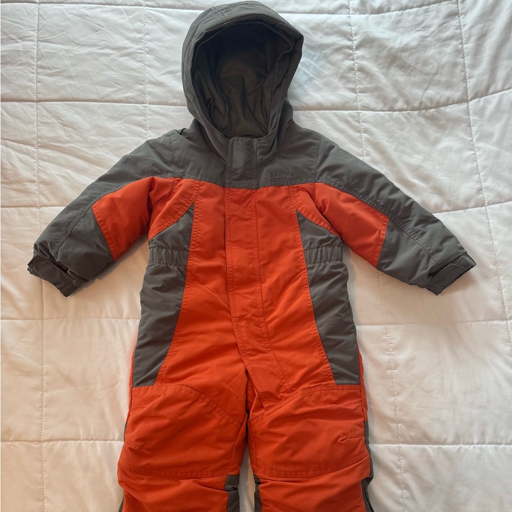L.L. Bean Orange and Gray Snowsuit